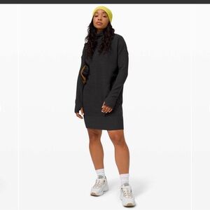 Lululemon Call for Cozy Black Dress, 8